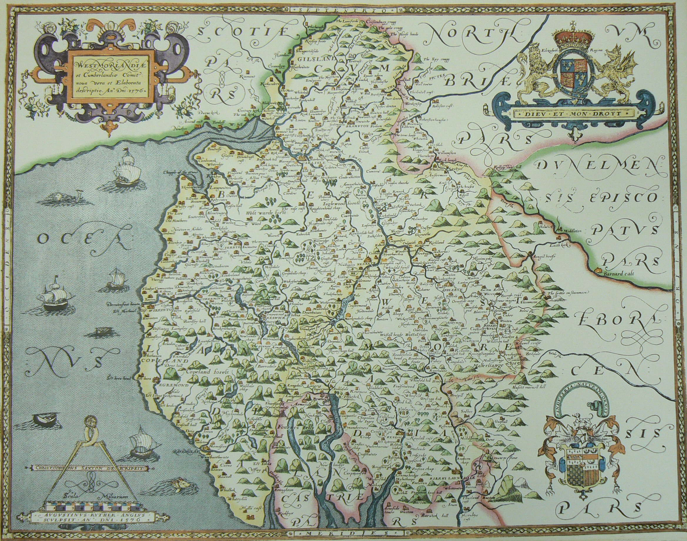 A4 Reprint of Old Maps Undated Reprinted Map North Cumbria Cumberland 